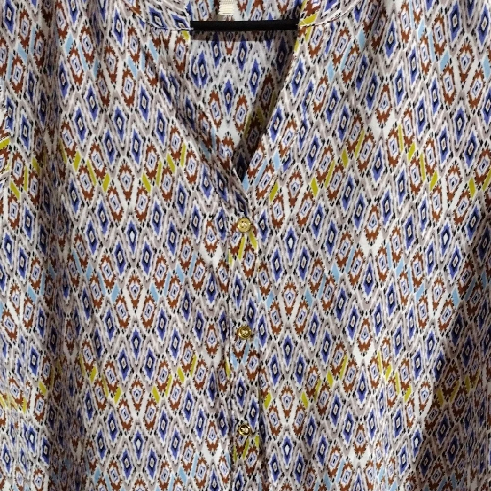 2/ $8 Sale Grand And Greene Chic And Vibrant Patterned Women's Top - Multicolor - Picture 3 of 5